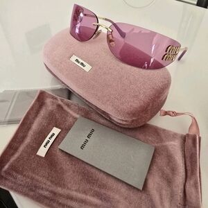 Miu Miu Pink/Purple A51s RimlessSunglasses